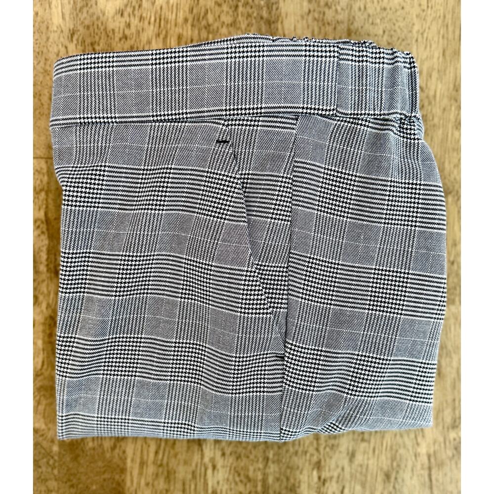 BANANA REPUBLIC HAYDEN Plaid Ankle Pants Gray Size 8 Stretch Work Trousers